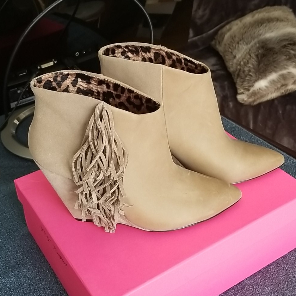 Betsey Johnson fringe bootie
